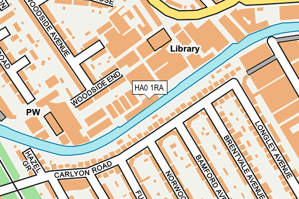 HA0 1RA map - OS OpenMap – Local (Ordnance Survey)