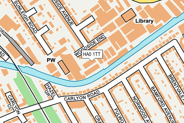 HA0 1TT map - OS OpenMap – Local (Ordnance Survey)