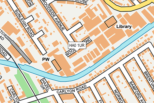 HA0 1UR map - OS OpenMap – Local (Ordnance Survey)