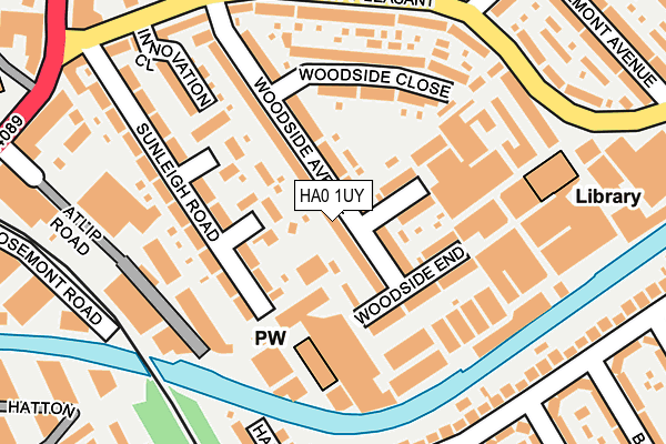HA0 1UY map - OS OpenMap – Local (Ordnance Survey)