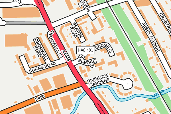 HA0 1XJ map - OS OpenMap – Local (Ordnance Survey)