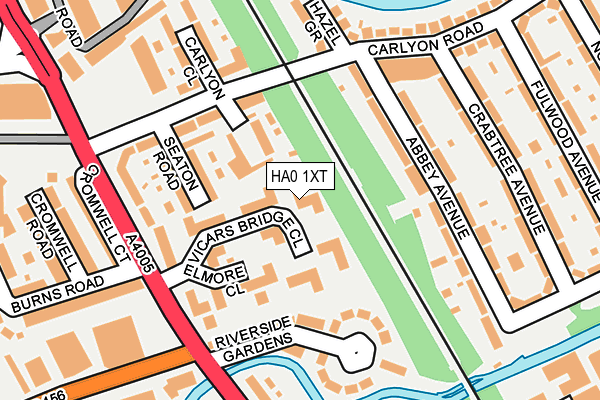 HA0 1XT map - OS OpenMap – Local (Ordnance Survey)