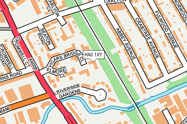 HA0 1XY map - OS OpenMap – Local (Ordnance Survey)
