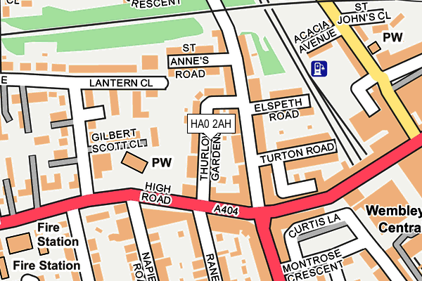HA0 2AH map - OS OpenMap – Local (Ordnance Survey)