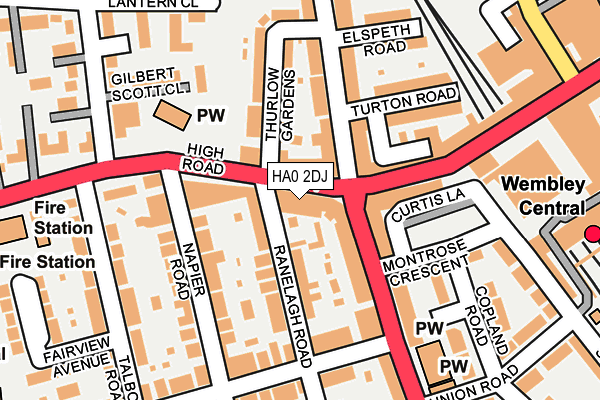HA0 2DJ map - OS OpenMap – Local (Ordnance Survey)