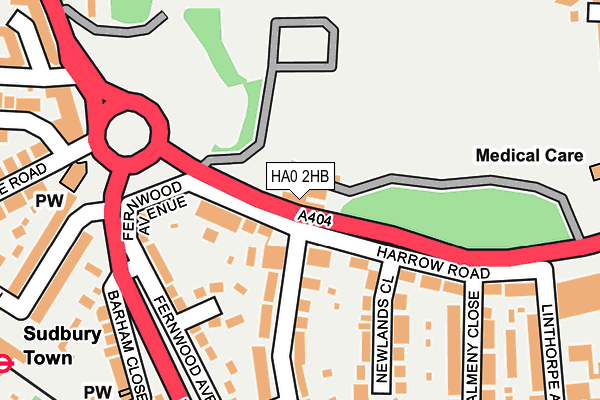 HA0 2HB map - OS OpenMap – Local (Ordnance Survey)
