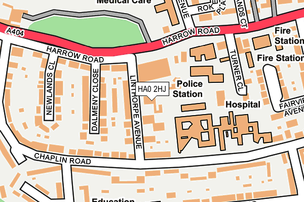 HA0 2HJ map - OS OpenMap – Local (Ordnance Survey)