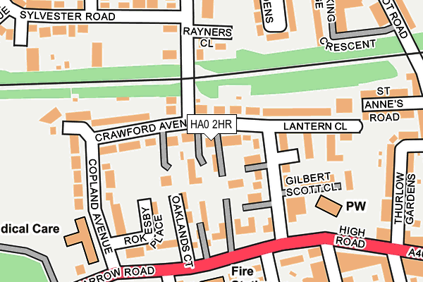 HA0 2HR map - OS OpenMap – Local (Ordnance Survey)
