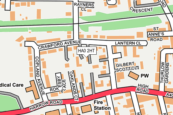 HA0 2HT map - OS OpenMap – Local (Ordnance Survey)