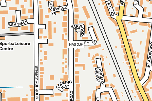 HA0 2JF map - OS OpenMap – Local (Ordnance Survey)