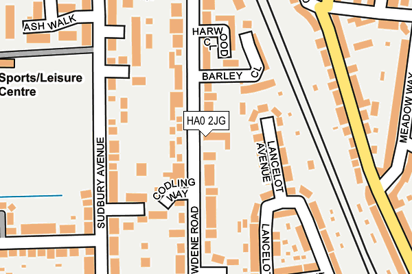 HA0 2JG map - OS OpenMap – Local (Ordnance Survey)