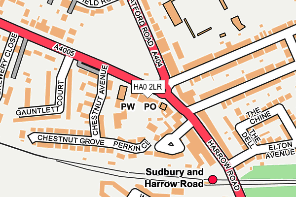 HA0 2LR map - OS OpenMap – Local (Ordnance Survey)