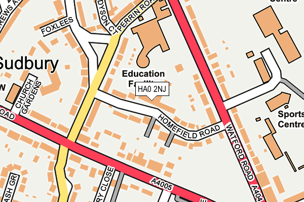 HA0 2NJ map - OS OpenMap – Local (Ordnance Survey)