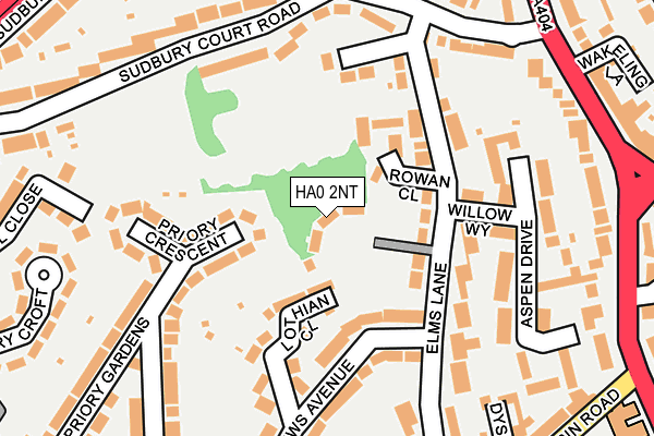 HA0 2NT map - OS OpenMap – Local (Ordnance Survey)