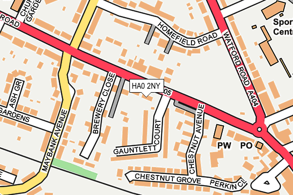 HA0 2NY map - OS OpenMap – Local (Ordnance Survey)