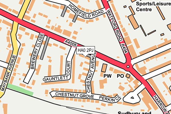 HA0 2PJ map - OS OpenMap – Local (Ordnance Survey)
