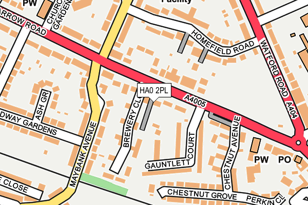 HA0 2PL map - OS OpenMap – Local (Ordnance Survey)