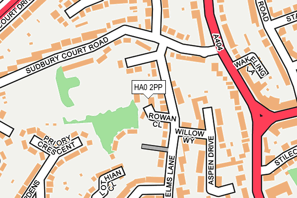 HA0 2PP map - OS OpenMap – Local (Ordnance Survey)
