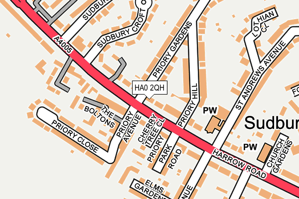 HA0 2QH map - OS OpenMap – Local (Ordnance Survey)