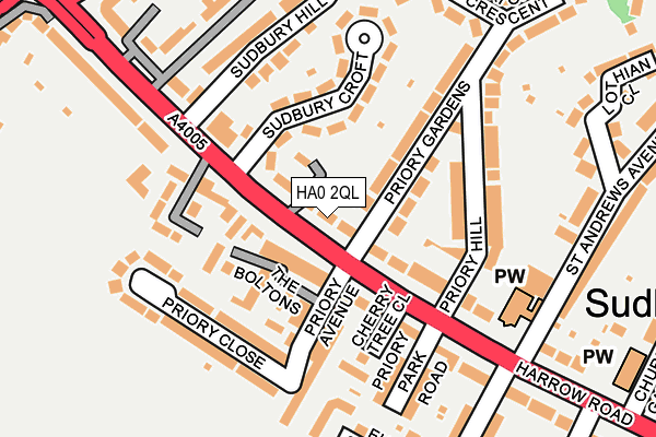 HA0 2QL map - OS OpenMap – Local (Ordnance Survey)