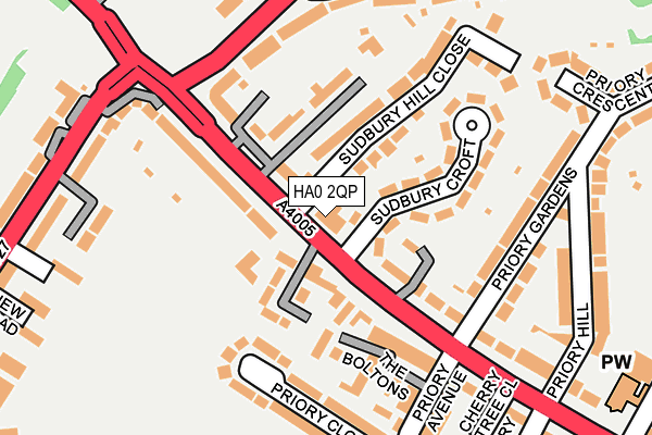 HA0 2QP map - OS OpenMap – Local (Ordnance Survey)