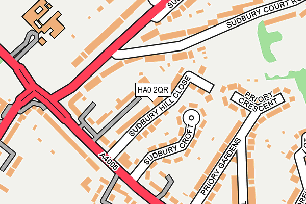 HA0 2QR map - OS OpenMap – Local (Ordnance Survey)