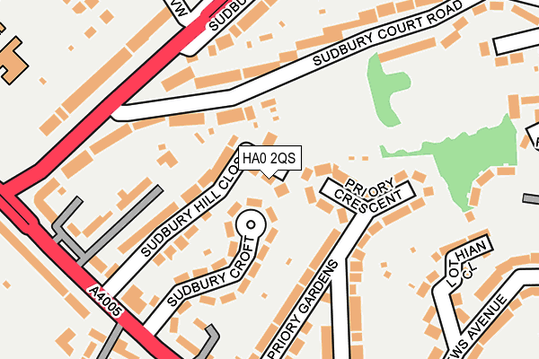 HA0 2QS map - OS OpenMap – Local (Ordnance Survey)