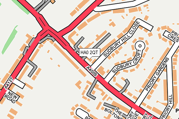 HA0 2QT map - OS OpenMap – Local (Ordnance Survey)