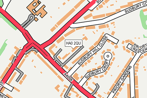 HA0 2QU map - OS OpenMap – Local (Ordnance Survey)