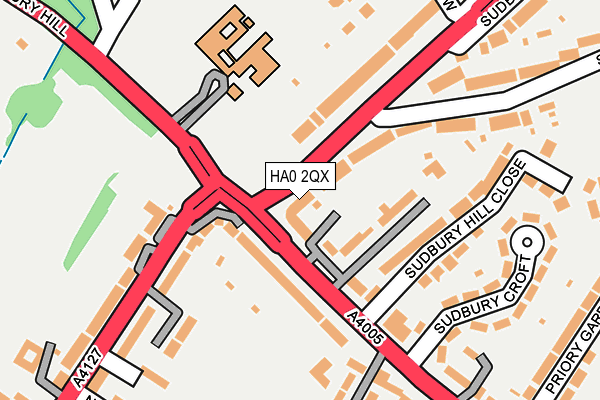 HA0 2QX map - OS OpenMap – Local (Ordnance Survey)