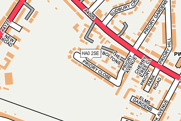 HA0 2SE map - OS OpenMap – Local (Ordnance Survey)