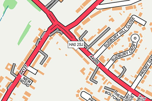 HA0 2SJ map - OS OpenMap – Local (Ordnance Survey)