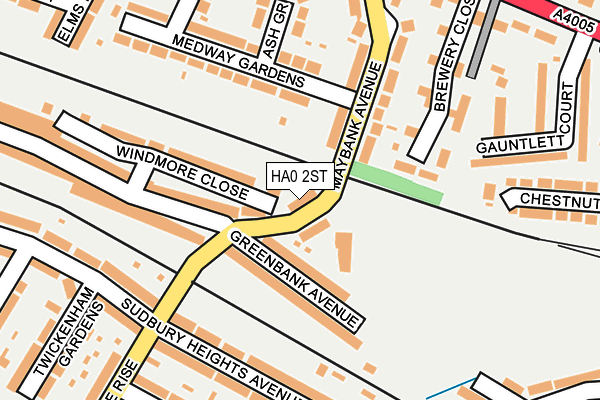 HA0 2ST map - OS OpenMap – Local (Ordnance Survey)