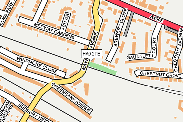 HA0 2TE map - OS OpenMap – Local (Ordnance Survey)