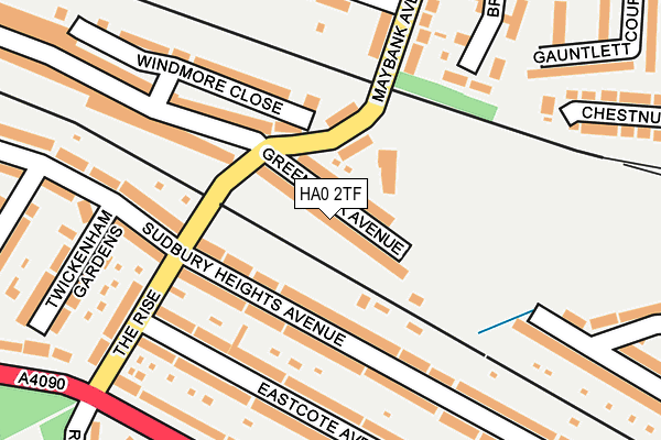 HA0 2TF map - OS OpenMap – Local (Ordnance Survey)