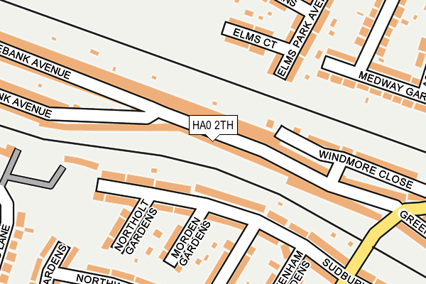 HA0 2TH map - OS OpenMap – Local (Ordnance Survey)