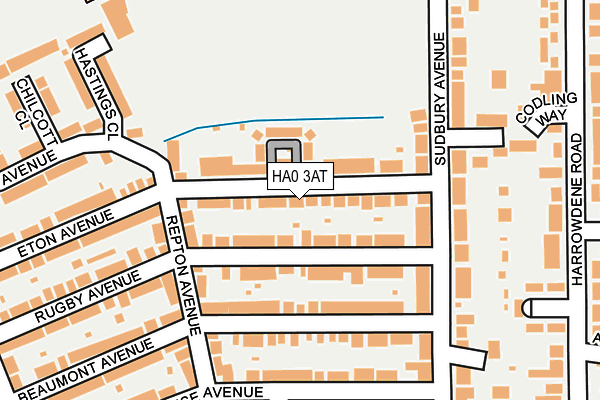 HA0 3AT map - OS OpenMap – Local (Ordnance Survey)