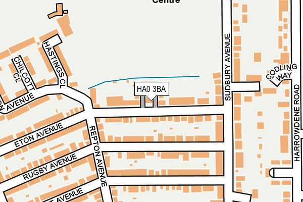 HA0 3BA map - OS OpenMap – Local (Ordnance Survey)