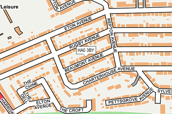 HA0 3BY map - OS OpenMap – Local (Ordnance Survey)