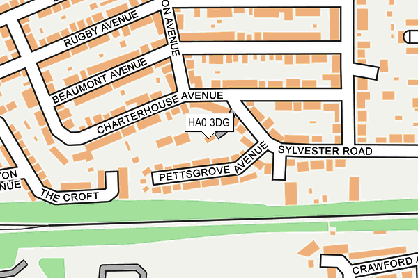 HA0 3DG map - OS OpenMap – Local (Ordnance Survey)