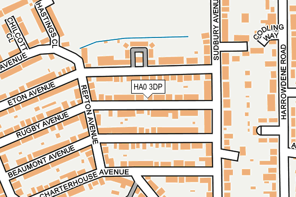 HA0 3DP map - OS OpenMap – Local (Ordnance Survey)