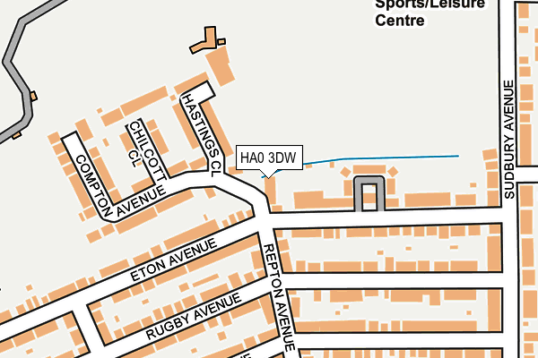 HA0 3DW map - OS OpenMap – Local (Ordnance Survey)