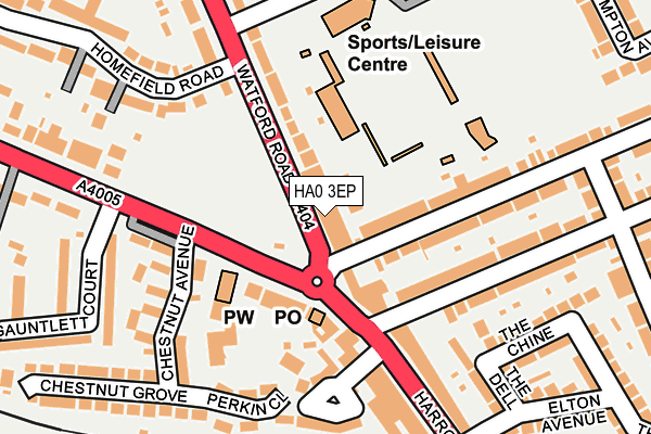 HA0 3EP map - OS OpenMap – Local (Ordnance Survey)