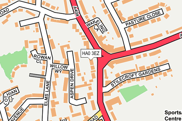 HA0 3EZ map - OS OpenMap – Local (Ordnance Survey)