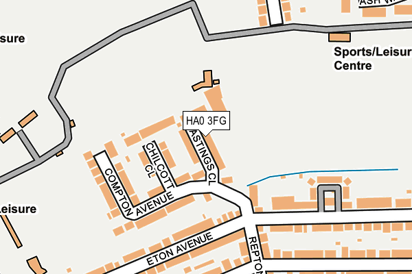 HA0 3FG map - OS OpenMap – Local (Ordnance Survey)
