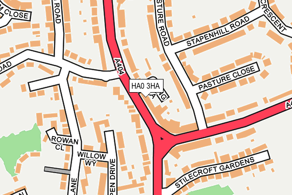 HA0 3HA map - OS OpenMap – Local (Ordnance Survey)