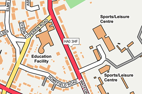 HA0 3HF map - OS OpenMap – Local (Ordnance Survey)