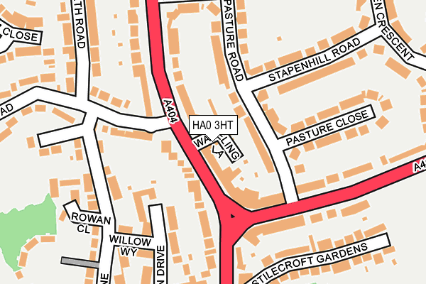 HA0 3HT map - OS OpenMap – Local (Ordnance Survey)