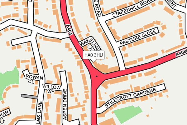 HA0 3HU map - OS OpenMap – Local (Ordnance Survey)