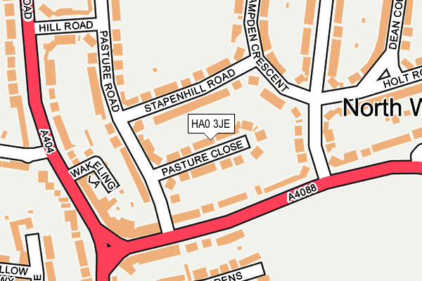 HA0 3JE map - OS OpenMap – Local (Ordnance Survey)